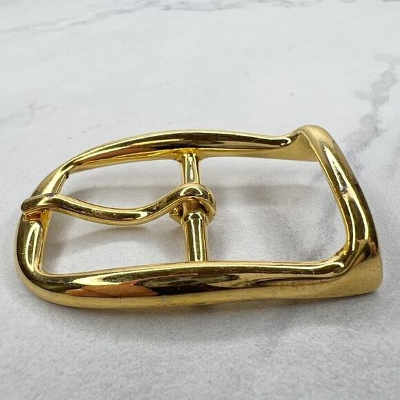 Vintage Gold Tone Simple Basic Belt Buckle for up to 1 Inch Belt - Picture 3 of 8